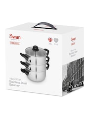Swan Stainless Steel 3 Tier Steamer 18cm - Image 8 of 9