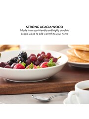 Sur La Table Walnut Rectangular Serving Tray - Image 4 of 9