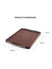 Sur La Table Walnut Rectangular Serving Tray - Image 6 of 9