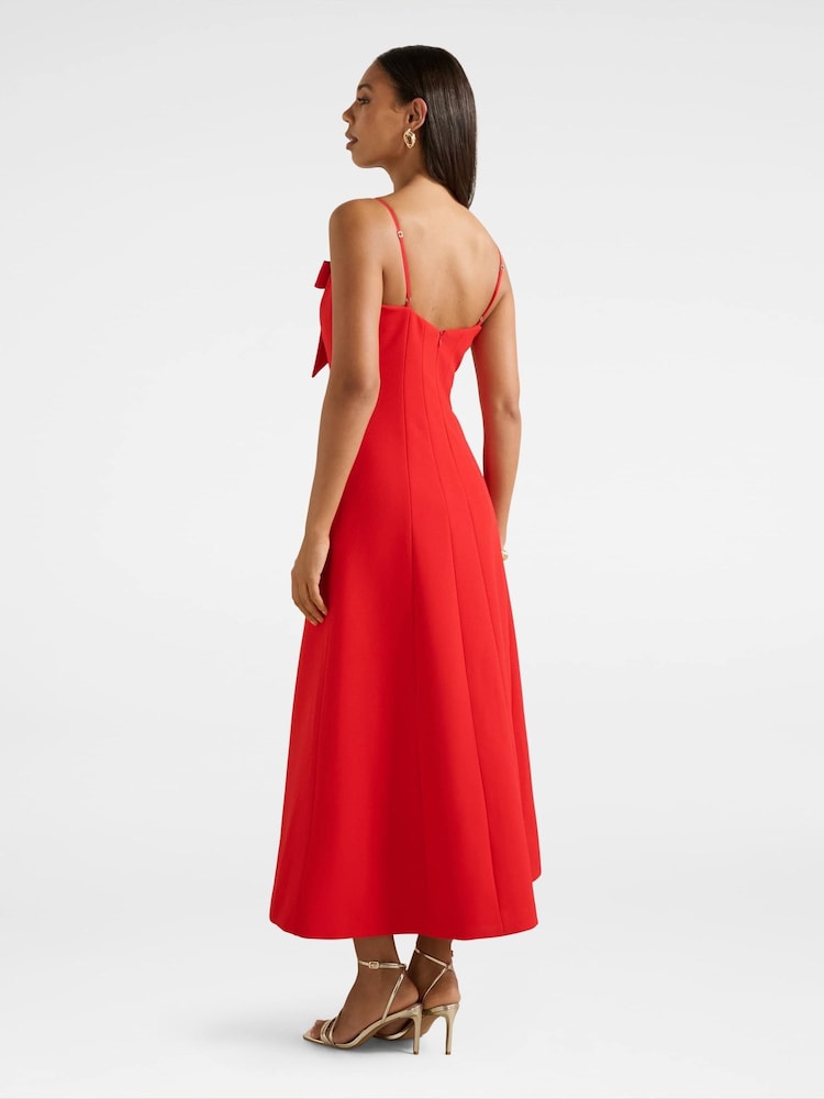 Forever New Red Harlow Bow Front Midi Dress - Image 2 of 4 Forever New Red Harlow Bow Front Midi Dress - Image 2 of 4
