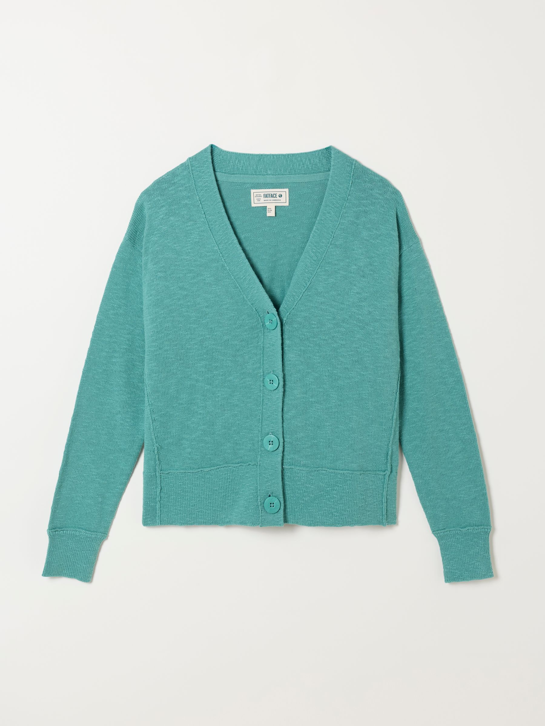 Buy FatFace Suzie Teal Blue Knitted Cardigan from the Next UK