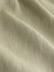 Khakigrün - N. Premium 100% Linen Barrel Leg Trousers - Bild 7 von 7