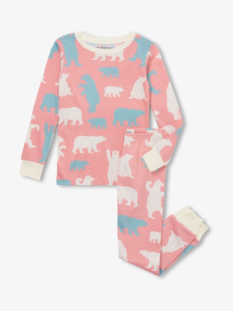 Pink Polar Bears Kids Pyjama Set - Image 2 of 4 Pink Polar Bears Kids Pyjama Set - Image 2 of 4