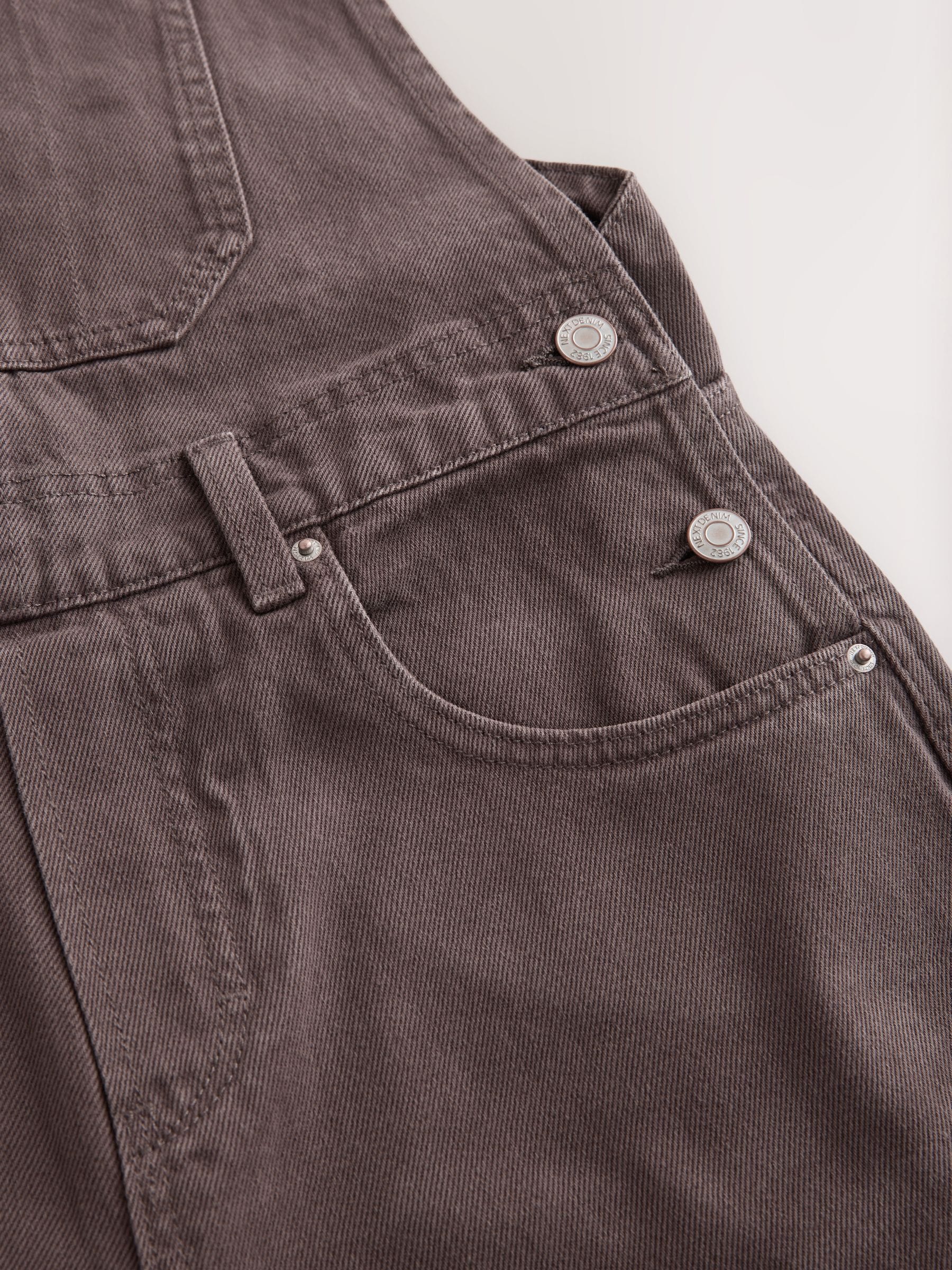 Buy Chocolate Brown Denim Barrel Dungaree Jumpsuit from Next USA