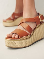 Tan Brown Forever Comfort®? Raffia Wedges - Image 3 of 3