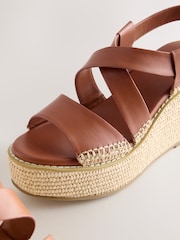 Tan Brown Forever Comfort®? Raffia Wedges - Image 7 of 9
