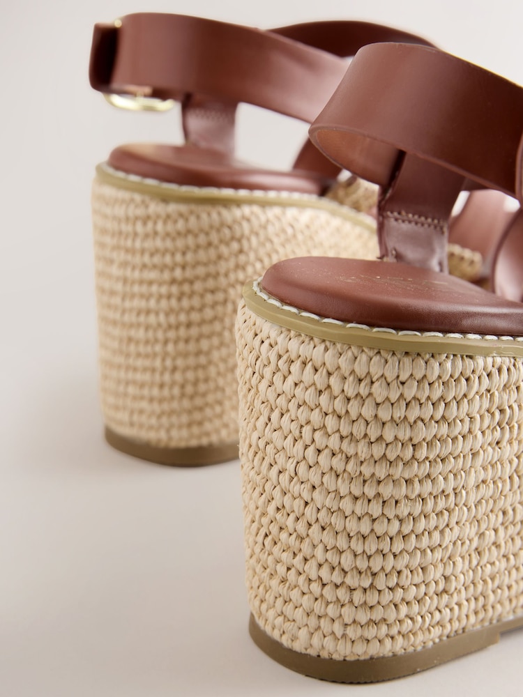 Tan Brown Forever Comfort®? Raffia Wedges - Image 9 of 9