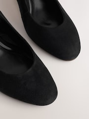 Black Forever Comfort® Leather Closed Toe Slingback Wedges - Image 9 of 10