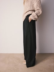 Black Viscose/Linen Blend Loungewear Trousers - Image 3 of 8