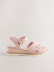 Pink Forever Comfort® Cross Over Wedges - Image 1 of 8