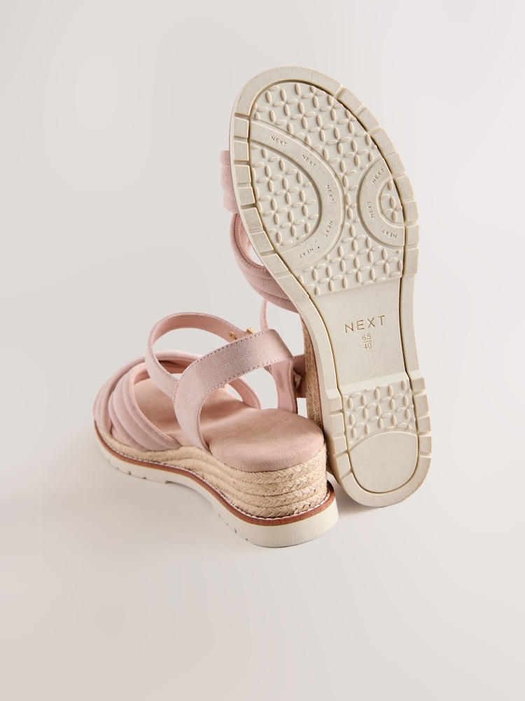 Pink Forever Comfort® Cross Over Wedges - Image 8 of 8 Pink Forever Comfort® Cross Over Wedges - Image 8 of 8