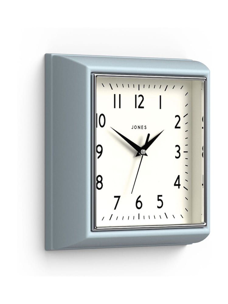 Jones Clocks Blue Mustard Wall Clock 25cm - Image 4 of 4