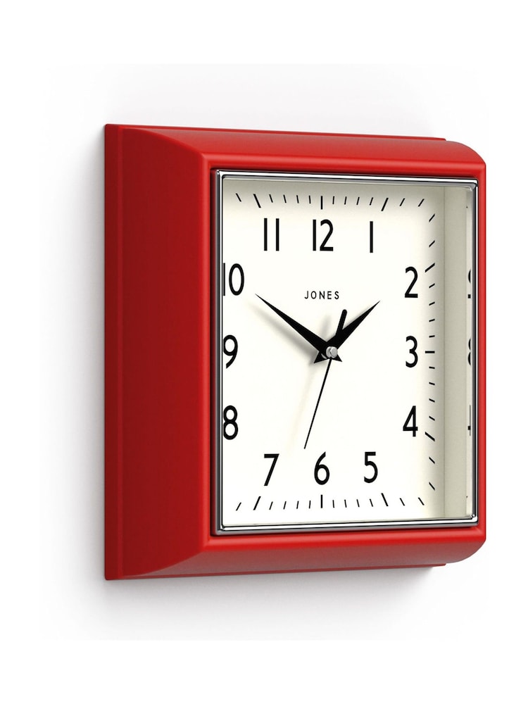 Jones Clocks Red Mustard Wall Clock 25cm - Image 4 of 4
