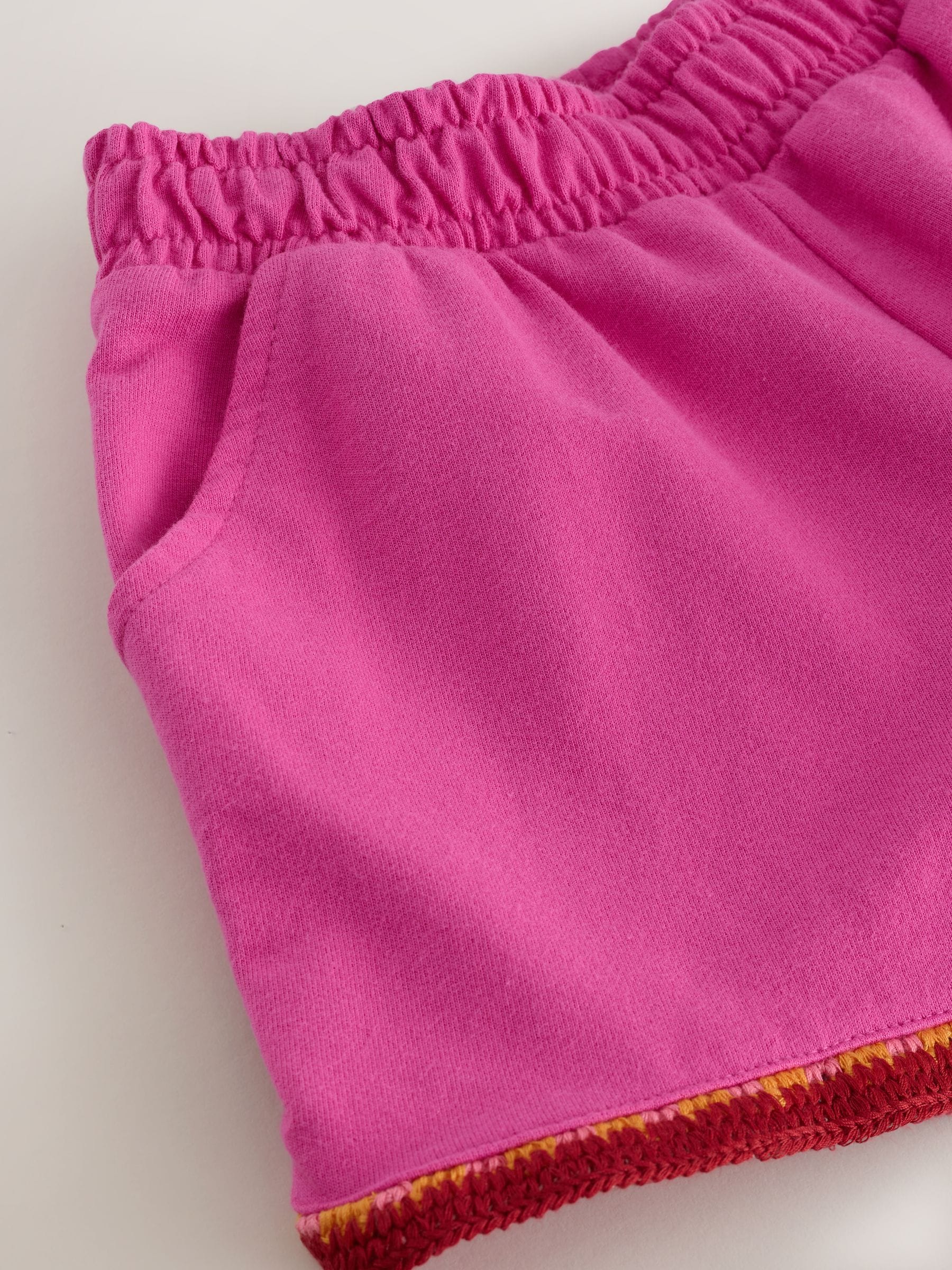 Comprar Rosa magenta - Shorts com acabamento em crochê (3-16anos