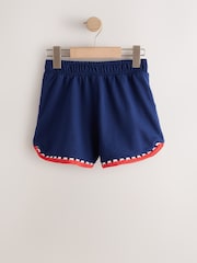 أزرق داكن أزرق - Crochet Trim Shorts (3-16yrs) - Image 2 of 4