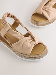 Nude - Forever Comfort® Open Toe Wedge Sandals With Sparkle Trim - Imagen 4 de 5