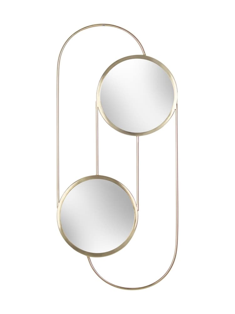 Paoletti Brass Abstract Double Wall Mirror - Image 2 of 3 Paoletti Brass Abstract Double Wall Mirror - Image 2 of 3