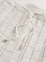 Neutral Ribbed Texture Knitted Shorts - Image 7 of 8