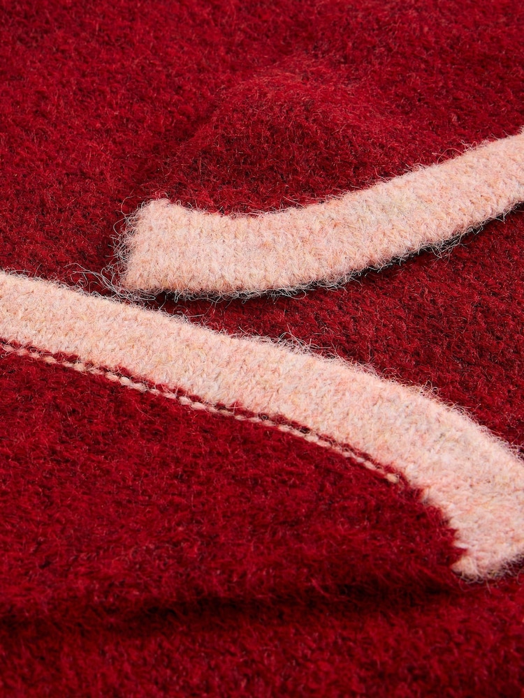 White Stuff Red Emma Triangle Scarf - Image 3 of 3