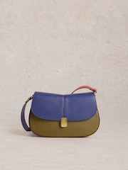 White Stuff Blue Silvy Lock Cross-Body Bag - Image 1 of 4