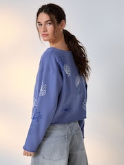 self. Grey Slouch Denim Jort Shorts - Image 9 of 16