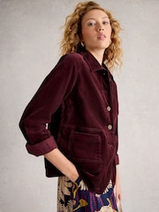 White Stuff Purple Carrie Cord Jacket - Image 1 of 6