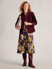 White Stuff Purple Carrie Cord Jacket - Image 3 of 6