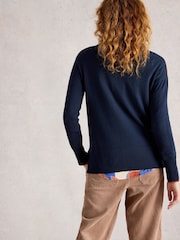 White Stuff Blue Olive Floral Jumper - Image 2 of 6