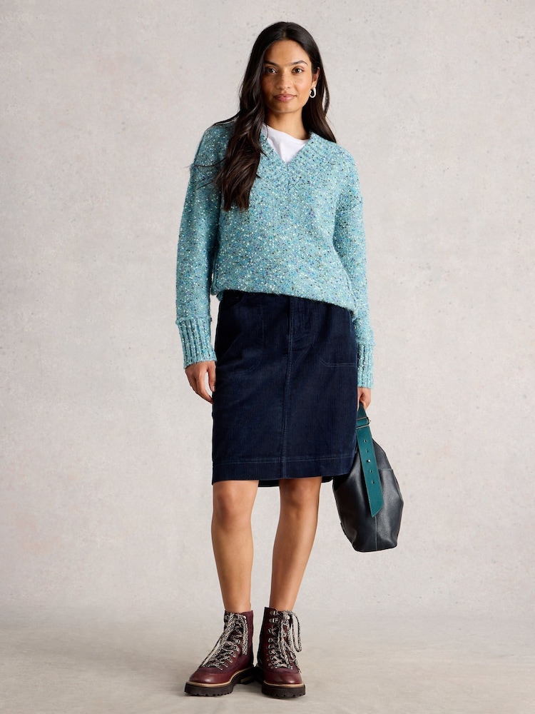 White Stuff Blue Tia Cord Skirt - Image 1 of 6 White Stuff Blue Tia Cord Skirt - Image 1 of 6