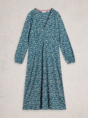 White Stuff Blue Megan Jersey Dress - Image 5 of 6