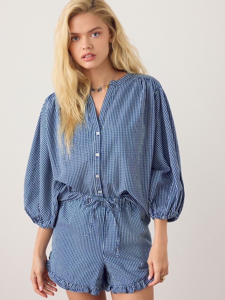 Azul marino de cuadros - Flippy Frill Shorts - Imagen 2 de 4