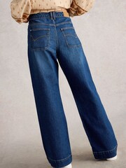 White Stuff Blue Tia Wide Leg Jeans - Image 3 of 6