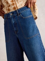 White Stuff Blue Tia Wide Leg Jeans - Image 4 of 6