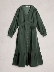 White Stuff Green Phoebe Cord Dress - Image 5 of 6