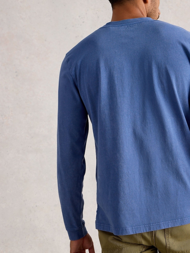 White Stuff Blue Accleton Long Sleeve T-Shirt - Image 2 of 6
