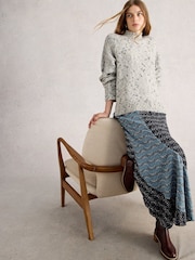 White Stuff Blue Sara Maxi Skirt - Image 4 of 6