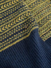 White Stuff Blue Jasper Fairisle Knit Scarf - Image 3 of 3
