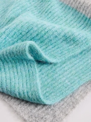 Azul - White Stuff Colourblock Knitted Scarf - Imagen 3 de 3
