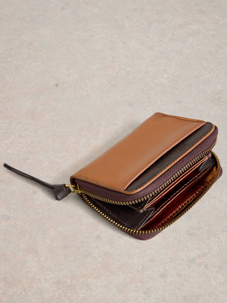 White Stuff Orange Cerys Zip Around Purse - Image 4 of 4