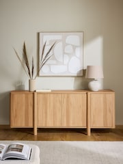 Natural Noa Oak Effect Tube Leg Extra Large Sideboard - Image 1 of 12
