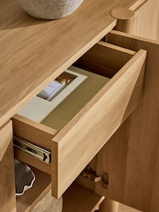 Natural Noa Oak Effect Tube Leg Extra Large Sideboard - Image 5 of 12