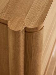 Natural Noa Oak Effect Tube Leg Space Saving Large Sideboard - Image 7 of 11