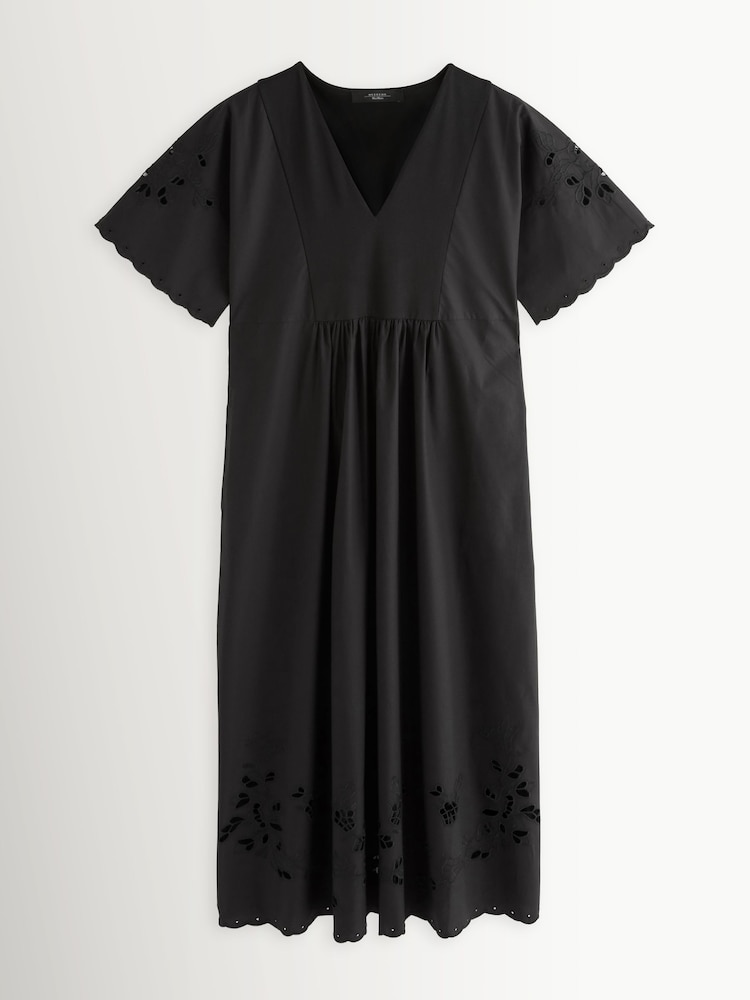 Weekend MaxMara Black Tartufo Jersey Mix Kimono Midi Dress - Image 1 of 5