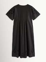 Weekend MaxMara Black Tartufo Jersey Mix Kimono Midi Dress - Image 2 of 5