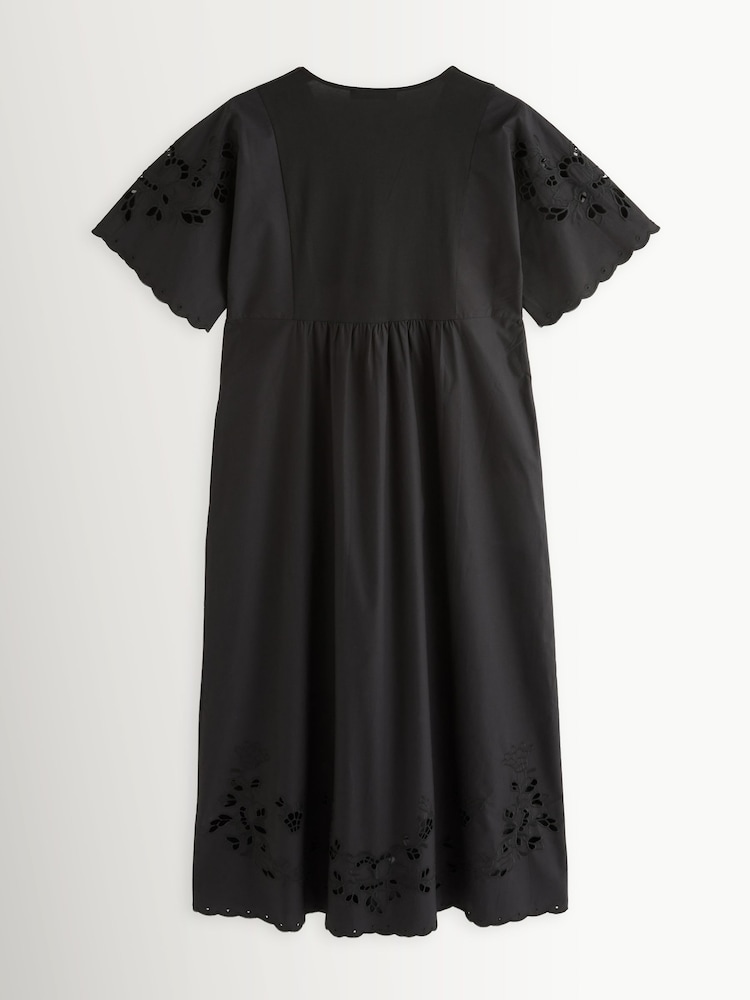 Weekend MaxMara Black Tartufo Jersey Mix Kimono Midi Dress - Image 2 of 5