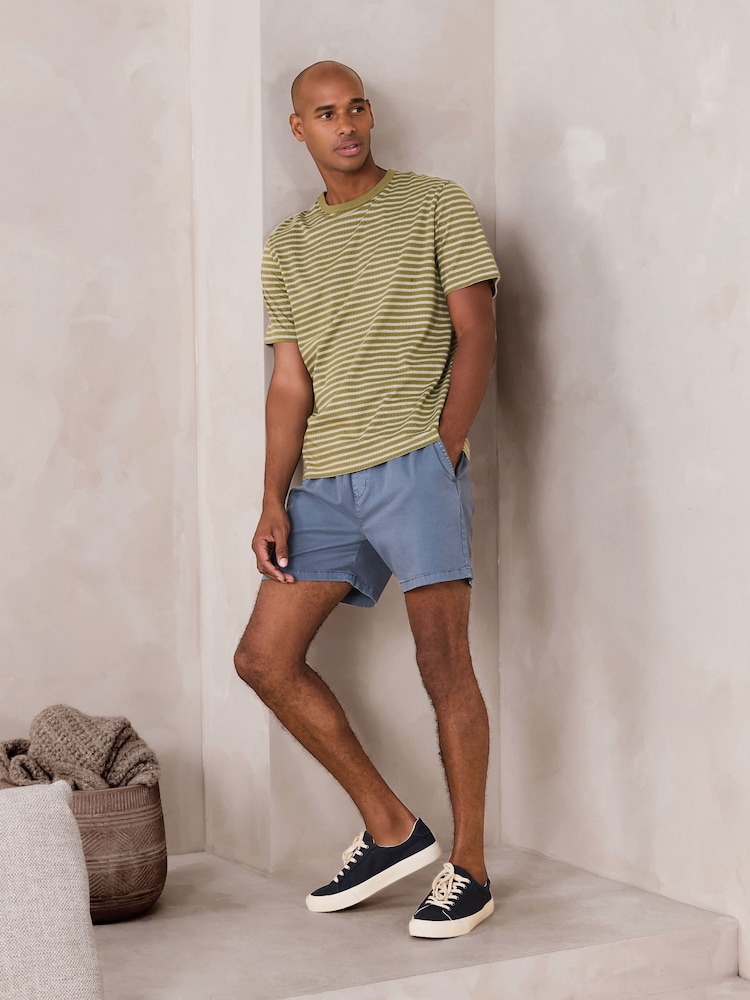 Green Olive Horizontal Stripe Regular Fit T-Shirt - Image 2 of 8