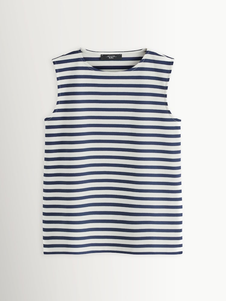 Weekend MaxMara Blue Multih Striped Tank Top - Image 1 of 5
