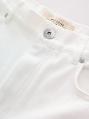 Weekend MaxMara White Adunco Embroidered Crop Twill Trousers - Image 4 of 6