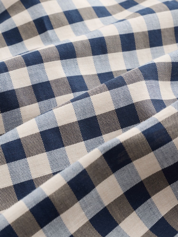 Weekend MaxMara Blue Donare Gingham Wide Leg Trousers - Image 11 of 11