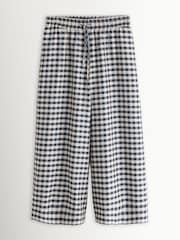 Weekend MaxMara Blue Donare Gingham Wide Leg Trousers - Image 7 of 11